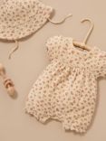 Purebaby Baby Organic Cotton Animal Print Toweling Grow Suit, Multi