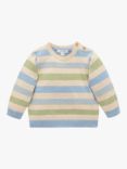 Purebaby Baby Organic Cotton Stripe Jumper, Multi