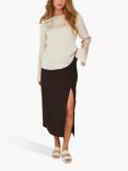 A-VIEW Annali Midi Skirt, Dark Brown