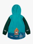 Frugi Kids' The National Trust Puddle Buster Waterproof Raincoat, Blue, Blue