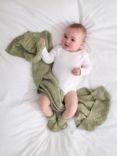 Truly Baby Basket Stitch Knitted Baby Blanket, Sage