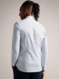 Ted Baker Cressy Long Sleeve Bi-Stretch Circle Geo Shirt, White