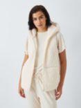 John Lewis Borg Hooded Vest Top, Ivory