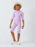 John Lewis Kids' Safari Print Sunpro Swimsuit, Lilac