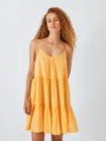 John Lewis ANYDAY Tiered Mini Beach Dress, Yellow
