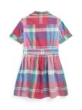 Ralph Lauren Kids' Check Day Shirt Dress, Red/Pink/Multi