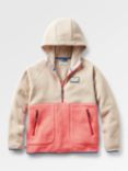 Passenger Maine Colour Block Sherpa Fleece Top, Shell Pink