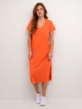 KAFFE Mily Jersey Dress, Vermillion Orange