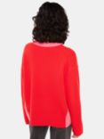 Whistles Colour Block Crew Neck Jumper, Red/Multi