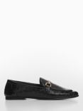 Mango Susan Round Toe Loafers, Black