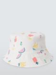 John Lewis Kids' Ditsy Fruit Reversible Bucket Hat, Multi