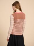 White Stuff Striped Rib Knit Jumper, Natural/Multi