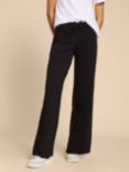 White Stuff Dolce Organic Cotton Trousers, Black