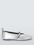 rag & bone Spire Leather Mary Janes Shoes, Silver