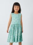 John Lewis Kids' Dandelion Floral Sleeveless Smock Dress, Light Blue