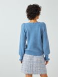 Fabienne Chapot Jessica Balloon Sleeve Wool Alpaca Blend Jumper, Cornflower Blue