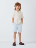 John Lewis Heirloom Collection Kids' Knitted Polo Shirt, Cream