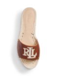 Lauren Ralph Lauren Polly Leather Espadrille Sandals, Tan