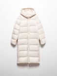 Mango Bambu Hooded Water-Repellent Long Quilted Jacket