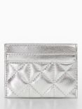 Mango Quark Quilted Card Holder, Silver
