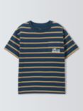 John Lewis Kids' Life Is An Adventure Stripe T-Shirt, Blue