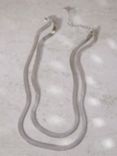 Mint Velvet Silver Tone Snake Layered Necklace, Silver