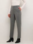 KAFFE Sakura Zip Trousers, Dark Grey Melange