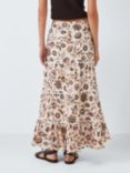 AND/OR Francisca Floral Tiered Skirt, Cream/Multi
