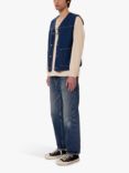 Nudie Jeans Harry Organic Cotton Denim Vest, Blue