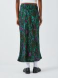 Velvet by Graham & Spencer Kaiya Abstract Print Midi Skirt, Green/Multi