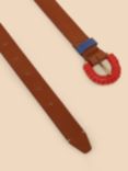 White Stuff Leather Buckle Belt, Tan