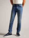 Ted Baker Joeyy Straight Fit Stretch Jeans, Blue Mid