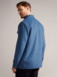 Ted Baker Aderbry Long Sleeve Wool Blend Over Shirt, Blue Light