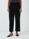 Theory Velvet Relax Straight Leg Trousers, Black