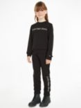 Calvin Klein Kids' Cotton Logo Sweatshirt & Joggers Set, Ck Black