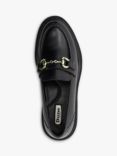 Dune Gallaghers Chunky Leather Snaffle Loafers, Black