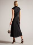 Ted Baker Akane Draoed Neck Detail Midi Dress, Black