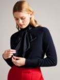 Ted Baker Maralou Tie Bow Detail Jumper, Blue Navy