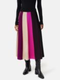 Jigsaw Midi Stripe Merino Skirt, Multi