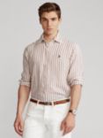 Ralph Lauren Stripe Linen Long Sleeve Shirt