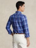 Ralph Lauren Slim Fit Plaid Oxford Check Shirt, Blue/Multi