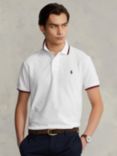 Ralph Lauren Custom Slim Fit Mesh Polo Shirt, White