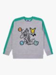 Fabric Flavours Kids' Pokemon Sweatshirt & Oversized T-Shirt, Multi