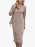 Pure Collection Knitted Jumper Midi Dress, Oatmeal