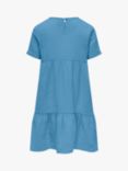 KIDS ONLY Kids' Cotton Layered Short Sleeve Dress, Blissful Blue