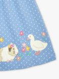JoJo Maman Bébé Baby Guinea Pig & Duck Spot Dress, Denim