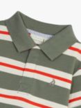 JoJo Maman Bébé Baby Stripe Polo Shirt, Khaki