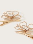 Monsoon Kids' Diamante Wire Flower Clips, Gold