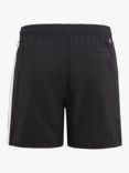 adidas Kids' INFINITEX® FITNESS 3-Stripes Swim Shorts, Black/White