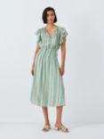 Rails Iona Stripe Linen Blend Midi Dress, Seaview